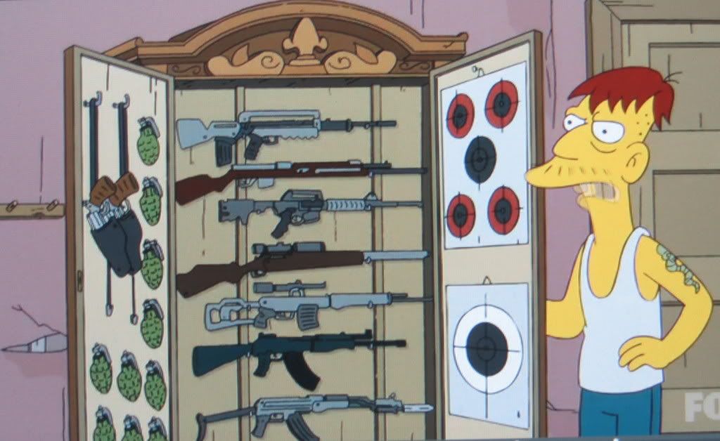 Nice Gun Collection On The Simpsons