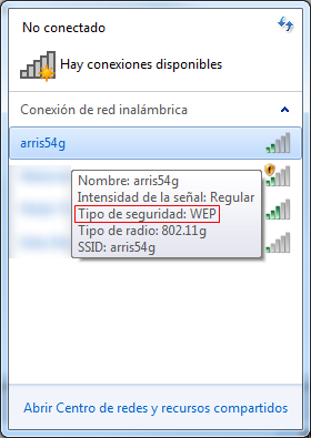 Obtener contraseñas de redes WEP en Windows Obtener contraseñas de redes WEP en Windows