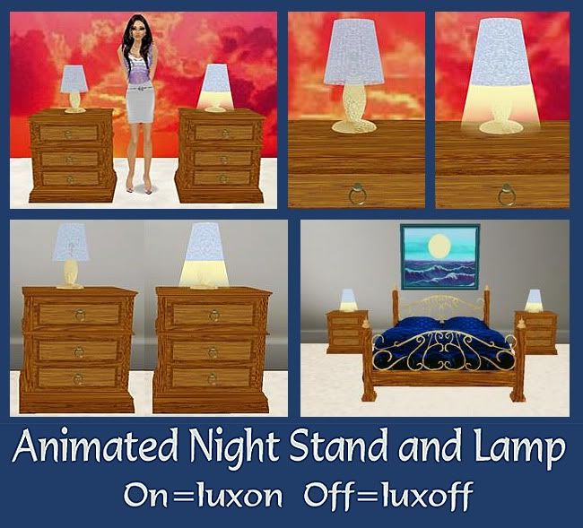 Night Stand and Lamp