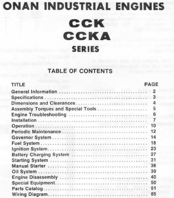 onan cck service manual