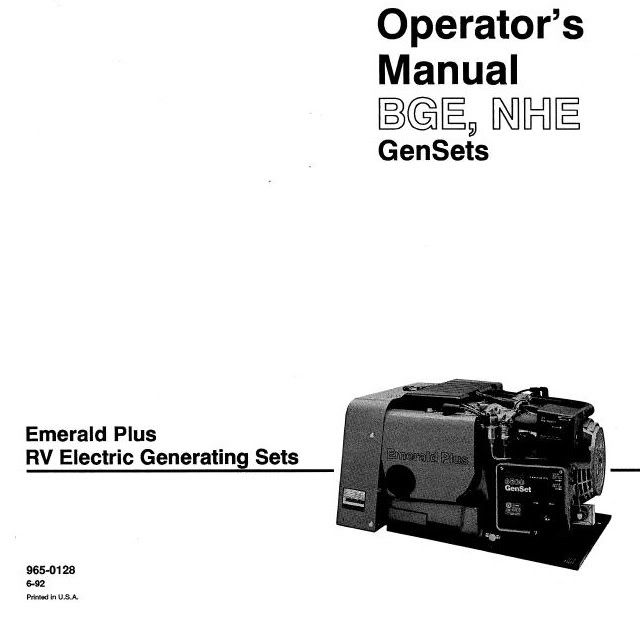 Onan emerald 111 genset manual diagram