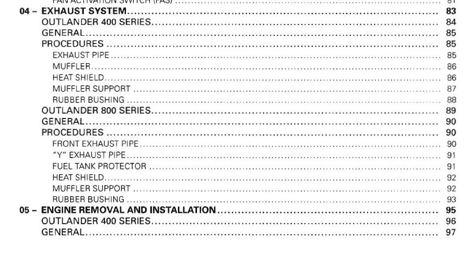 can am outlander service manual free