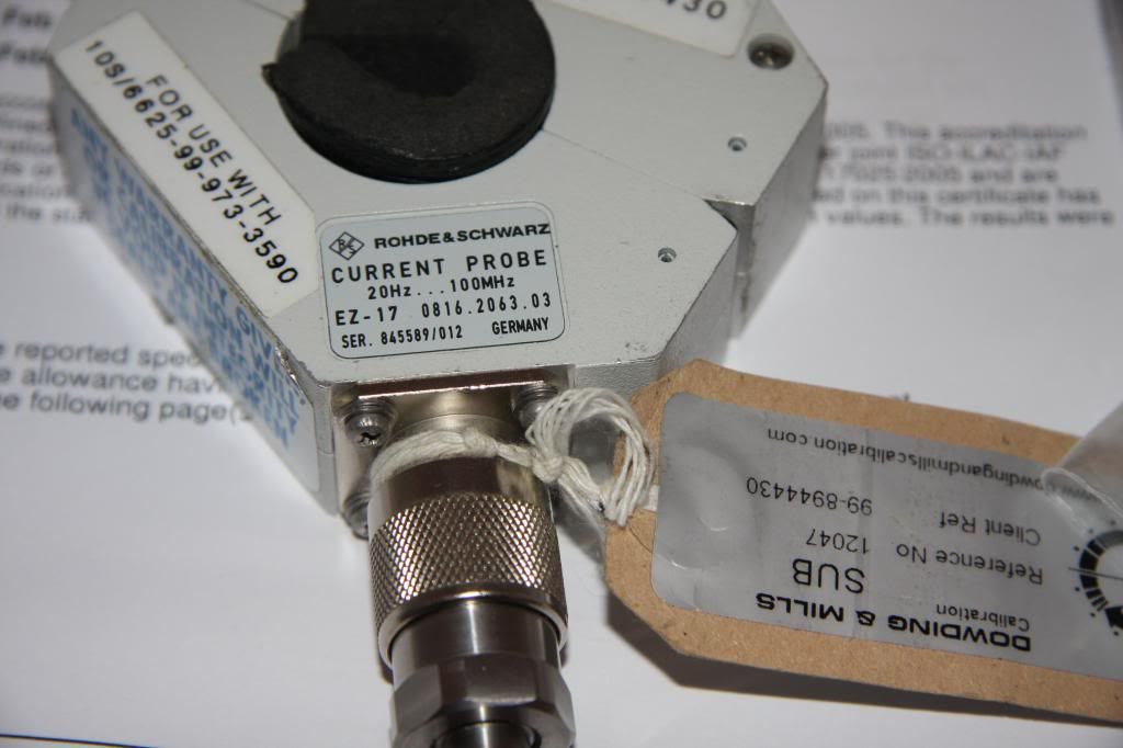 Rohde & Schwarz EZ17 RF Current Probe HF/VHF 20 100 MHz clamp on