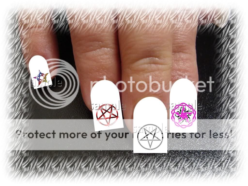 PENTAGRAM WICCA CUSTOM NAIL ART DECALS• YOU CHOOSE  