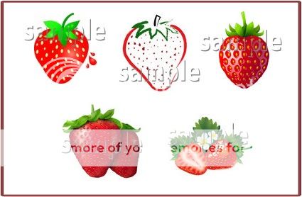 MIX STRAWBERRY LOT•NAIL ART DECALS•KIDS,TOE OR ADULT  