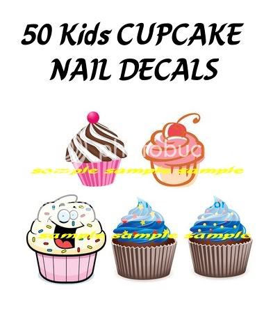 nail decals cupcake kids lot high quality nail art decals