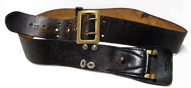 VINTAGE FRISBIE LANGLITZ Sam Browne LEATHER Motorcycle STUDDED BELT 