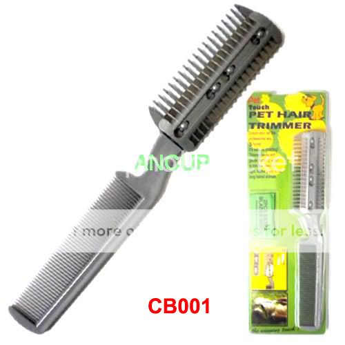 Pet Hair Trimmer Comb & 2 Razor Cutting Cut for Dog Cat  