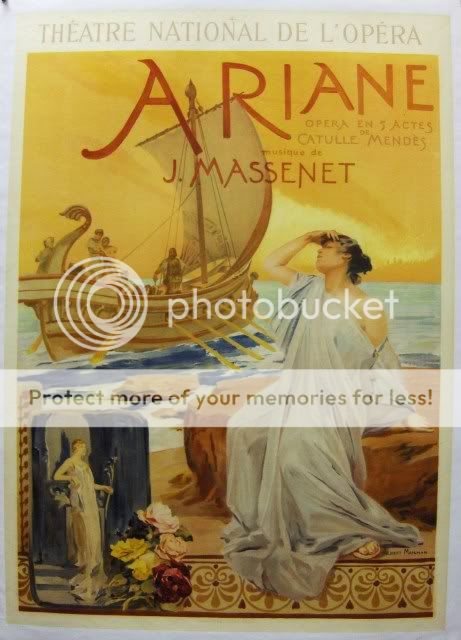 Maignan Original Vintage Poster Ariane Massenet Opera