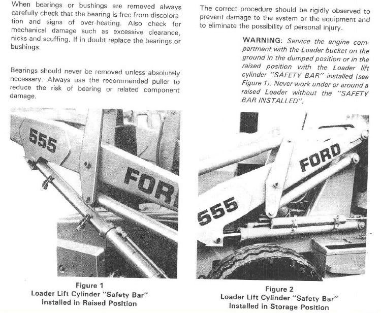 Ford Tractor Backhoe Loader 550 555 Shop Service Manuals Parts Catalog 