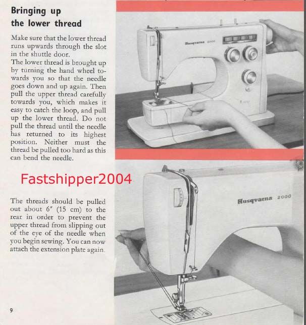 Husqvarna Viking 6000 2000 Series How To Sew Manual Sewing