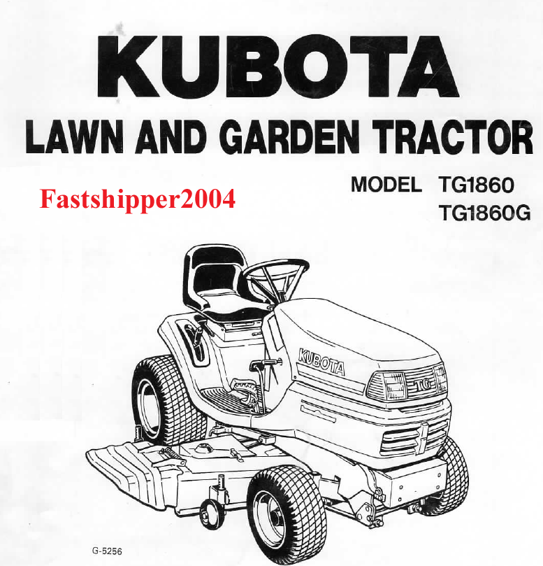 Kubota Rasen Garten Traktoren Ovp Bedienungsanleitung Tg1860